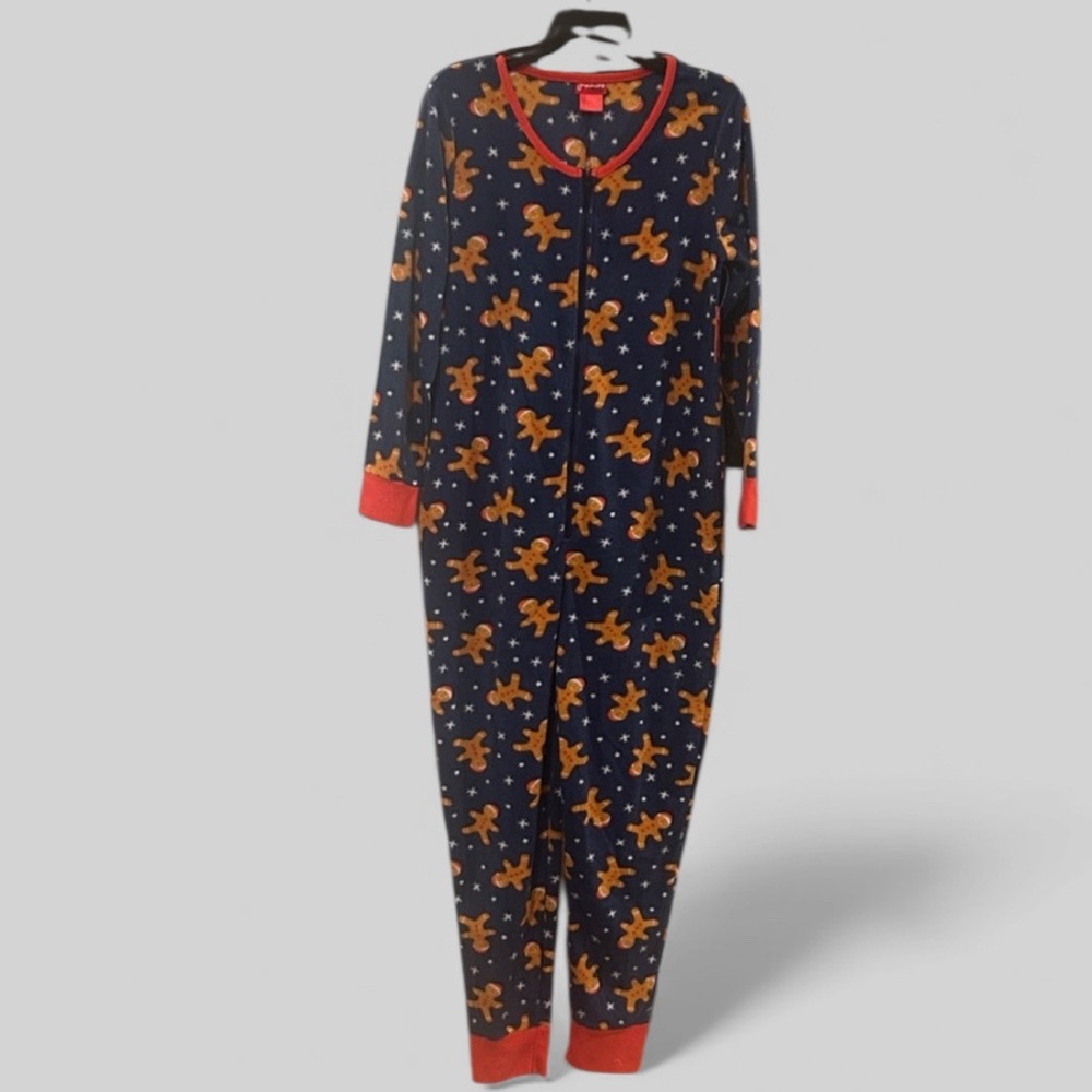 Jammies by Hip Style New Ginger snap zip up adult holiday pajamas novelty funky